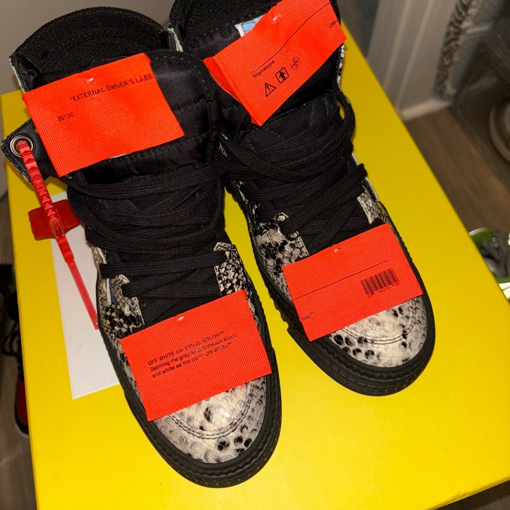 Off white black and white high tops